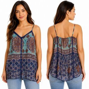 Collective Concepts Large Boho Chiffon Cami Tank Top
